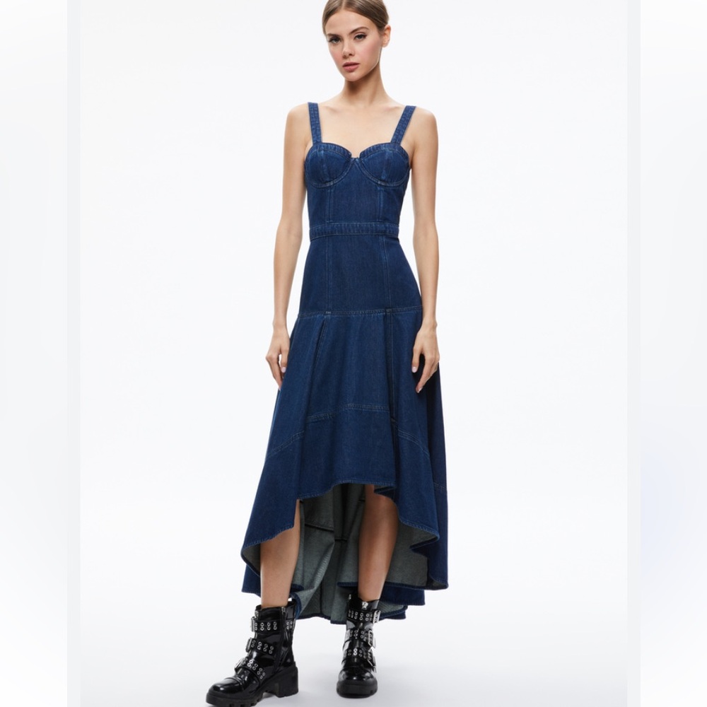 Denim corset dress Alice + Olivia NEW